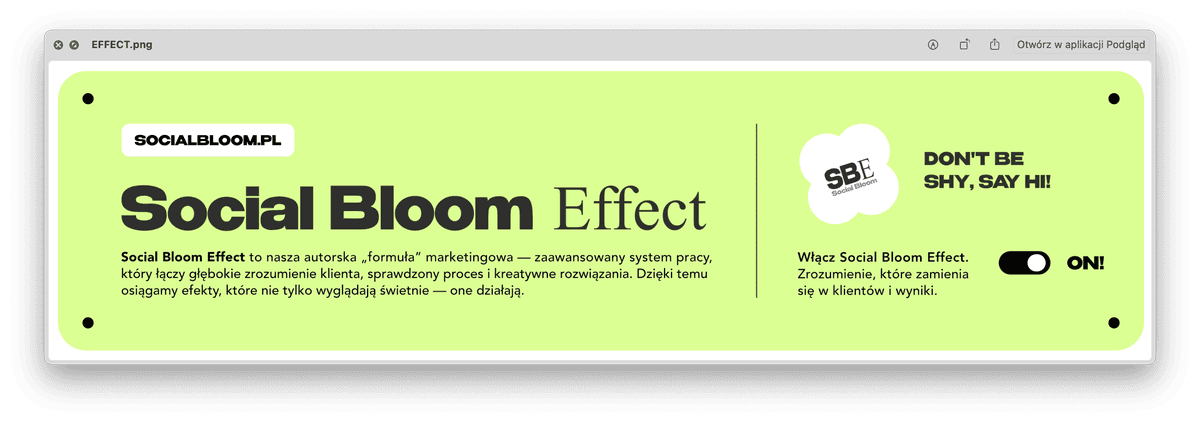 Slajd z kursu: Social Bloom Effect