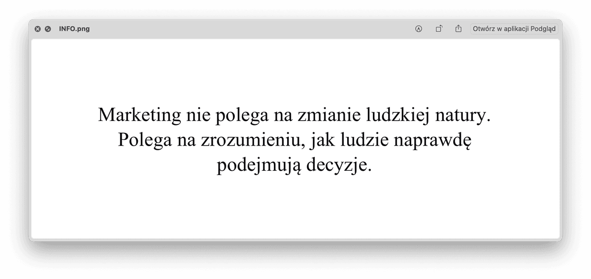 Slajd z kursu: marketing i decyzje odbiorców